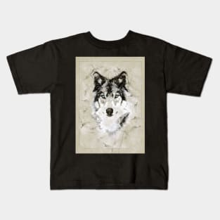 Wolf Sketch Kids T-Shirt